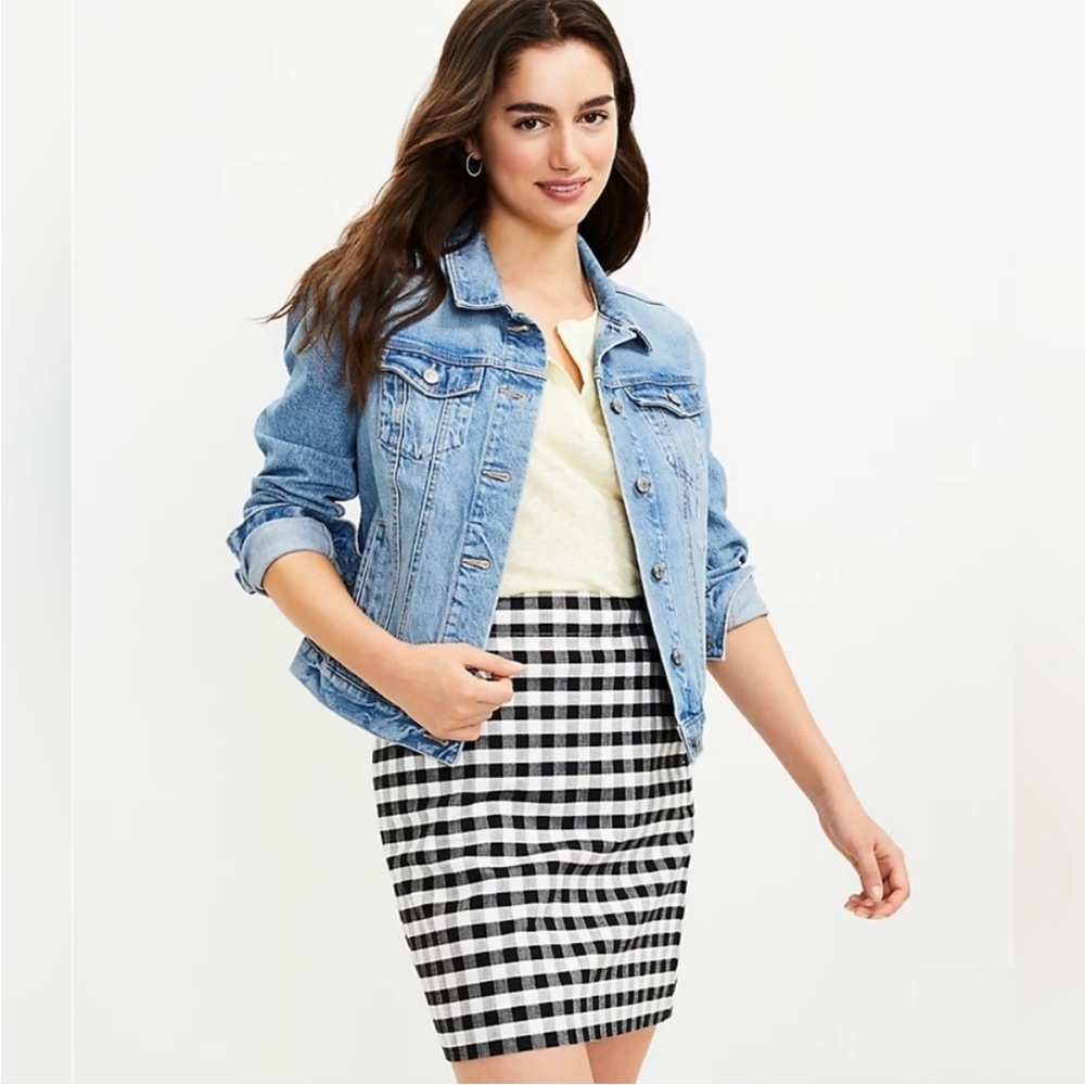 NWT LOFT Gingham Mini Skirt
